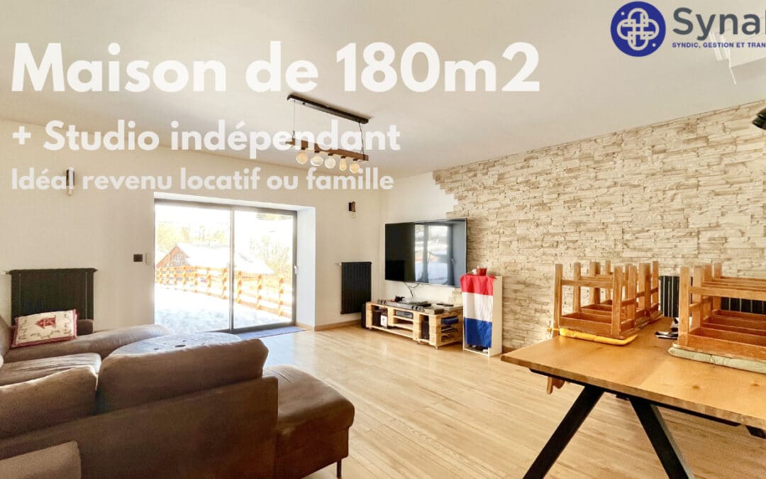 LULLIN – Maison F5 + Studio indépendant